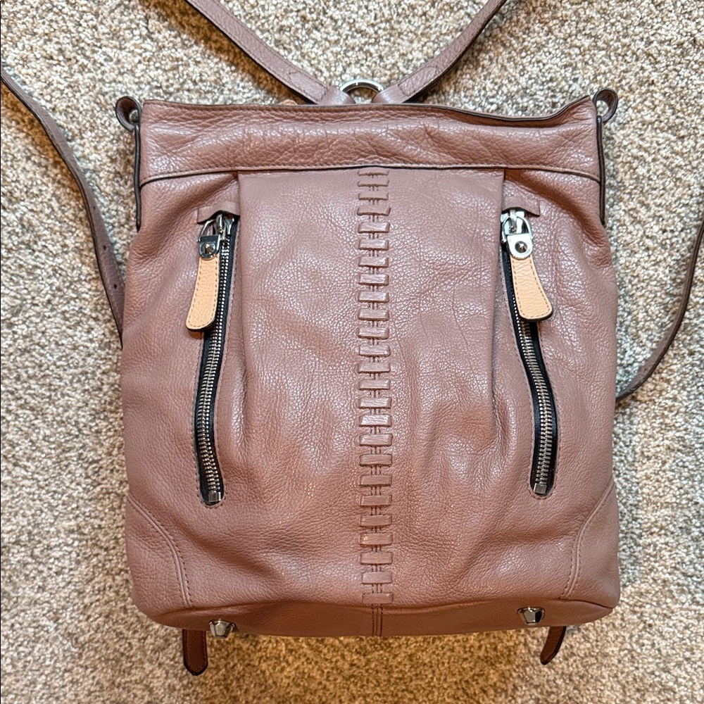Leather backpack purse orYANY